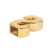 6" Ceramic Letters and Symbols Flower Vase Table Centerpiece - Gold