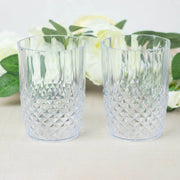 6 Clear 16 oz Crystal Plastic Drinking Glasses - Disposable Tableware DSP_CUCT006_16_CLR