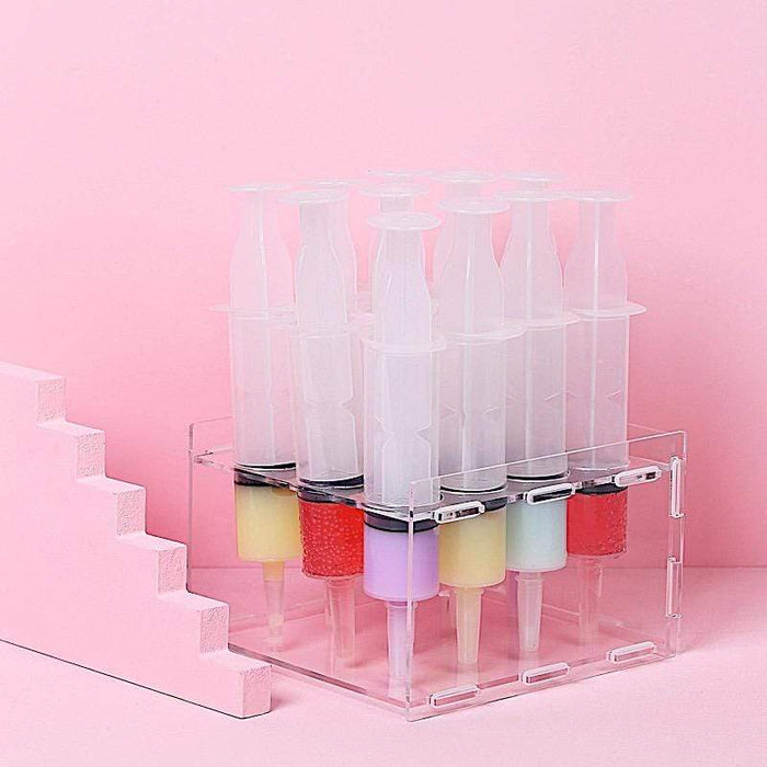 6" Clear Injector Shots Syringe Tray Holder - Disposable Tableware PLST_PLA0074_CLR