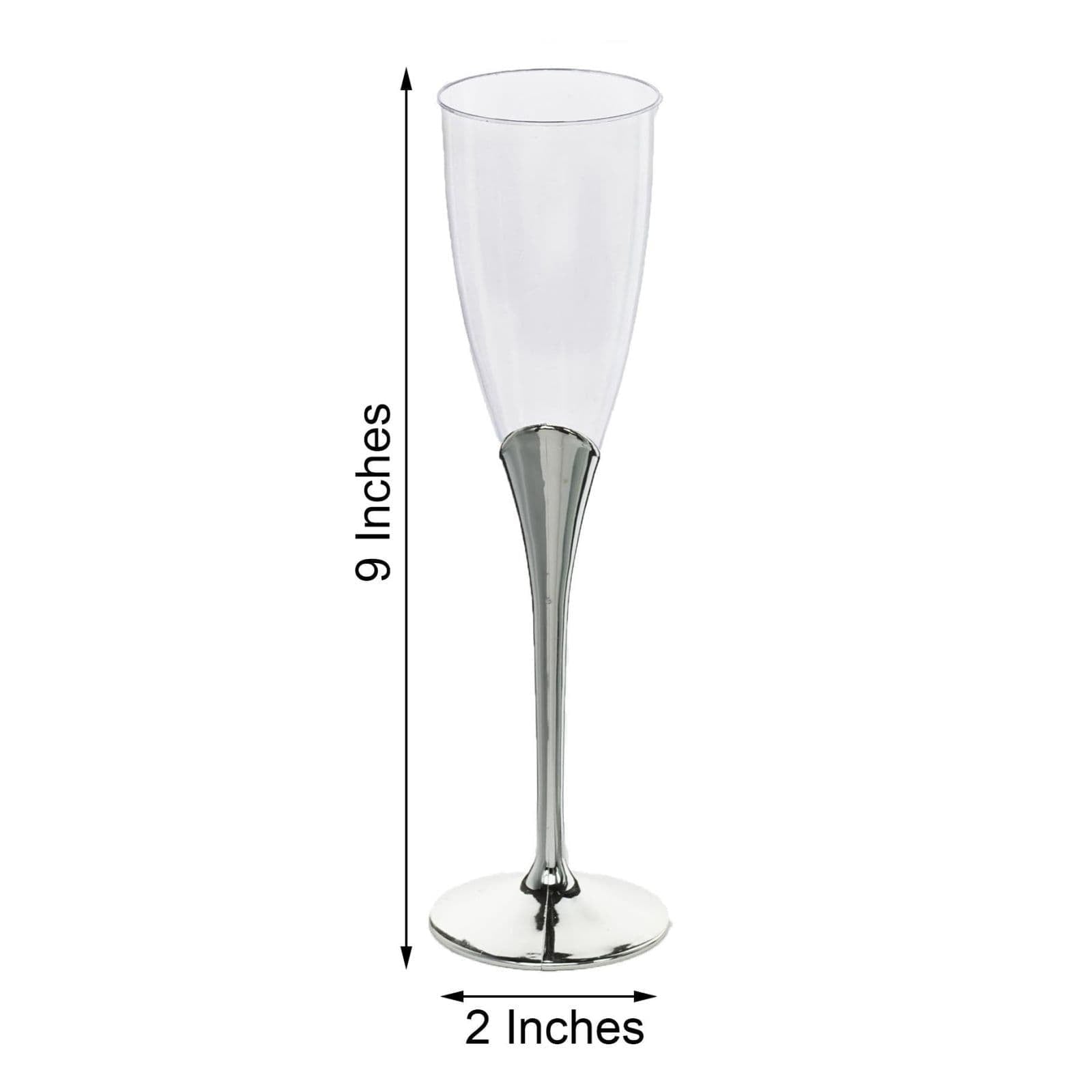 6 Elegant 5 oz Base Wedding Flutes - Disposable Tableware