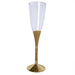6 Elegant 5 oz Base Wedding Flutes - Disposable Tableware PLST_CC24_GOLD