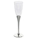 6 Elegant 5 oz Base Wedding Flutes - Disposable Tableware PLST_CC24_SILV