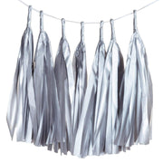 6 feet Tassel Tissue Paper Garland PAP_GRLD_SILV