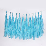 6 feet Tassel Tissue Paper Garland PAP_GRLD_TURQ