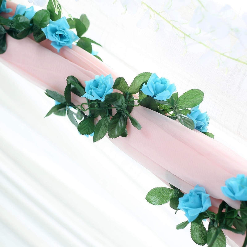 6 ft 3D Chain Silk Rose Garland