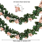 6 ft 3D Chain Silk Rose Garland
