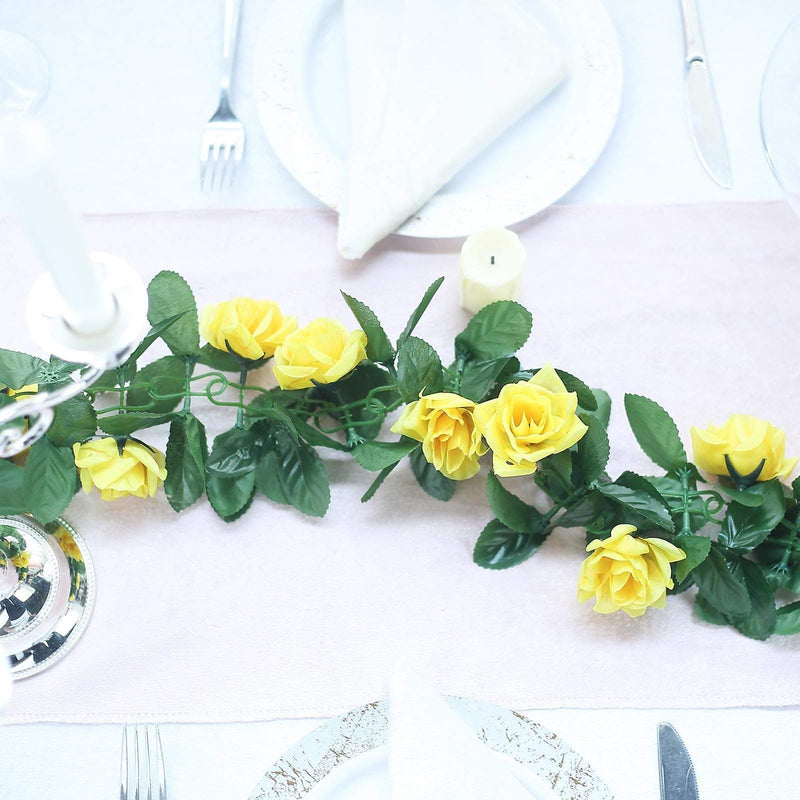 6 ft 3D Chain Silk Rose Garland