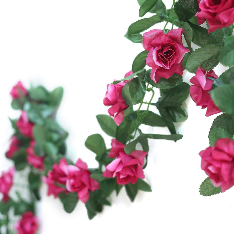 6 ft 3D Chain Silk Rose Garland