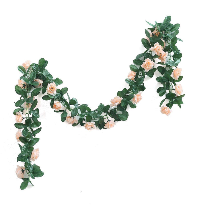 6 ft 3D Chain Silk Rose Garland ARTI_036_PCH