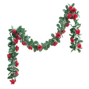 6 ft 3D Chain Silk Rose Garland ARTI_036_RED
