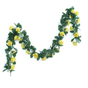 6 ft 3D Chain Silk Rose Garland ARTI_036_YEL