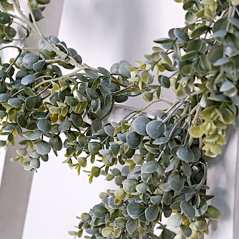 6 ft Artificial Eucalyptus Leaves Faux Foliage Garland - Frosted Green ARTI_GLND_GRN011_B