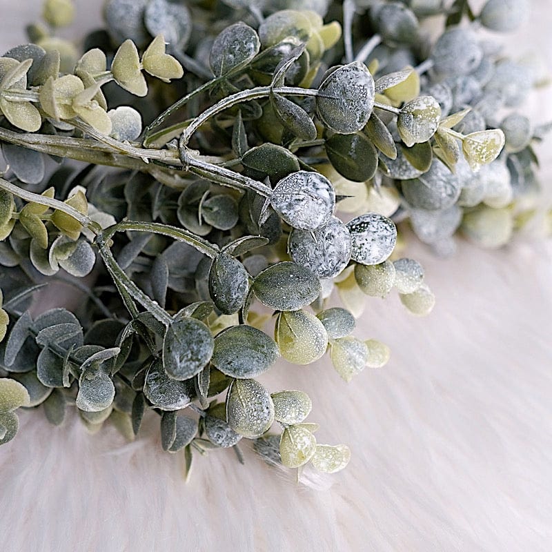 6 ft Artificial Eucalyptus Leaves Faux Foliage Garland - Frosted Green ARTI_GLND_GRN011_B