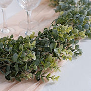 6 ft Artificial Eucalyptus Leaves Faux Foliage Garland - Frosted Green ARTI_GLND_GRN011_B