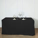 6 ft Fitted Polyester Tablecloth 72" x 30" x 30" - Black TAB_FIT6_BLK