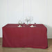 6 ft Fitted Polyester Tablecloth 72" x 30" x 30" - Burgundy TAB_FIT6_BURG