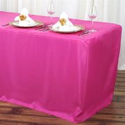 6 ft Fitted Polyester Tablecloth 72" x 30" x 30" - Fuchsia TAB_FIT6_FUSH