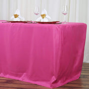6 ft Fitted Polyester Tablecloth 72" x 30" x 30" - Fuchsia TAB_FIT6_FUSH