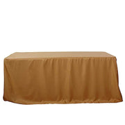 6 ft Fitted Polyester Tablecloth 72" x 30" x 30" - Gold TAB_FIT6_GOLD