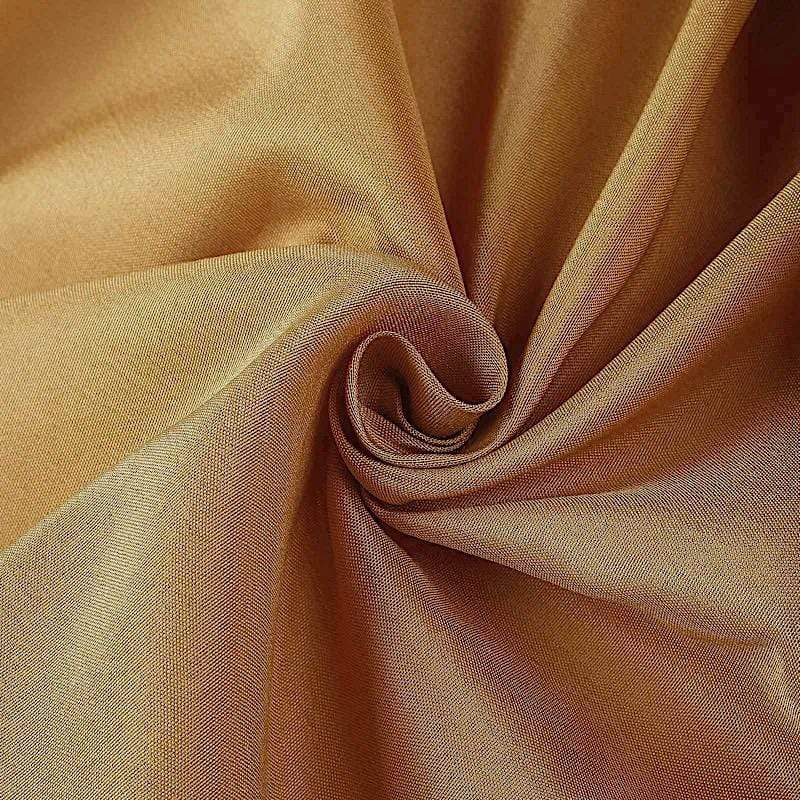 6 ft Fitted Polyester Tablecloth 72" x 30" x 30" - Gold TAB_FIT6_GOLD