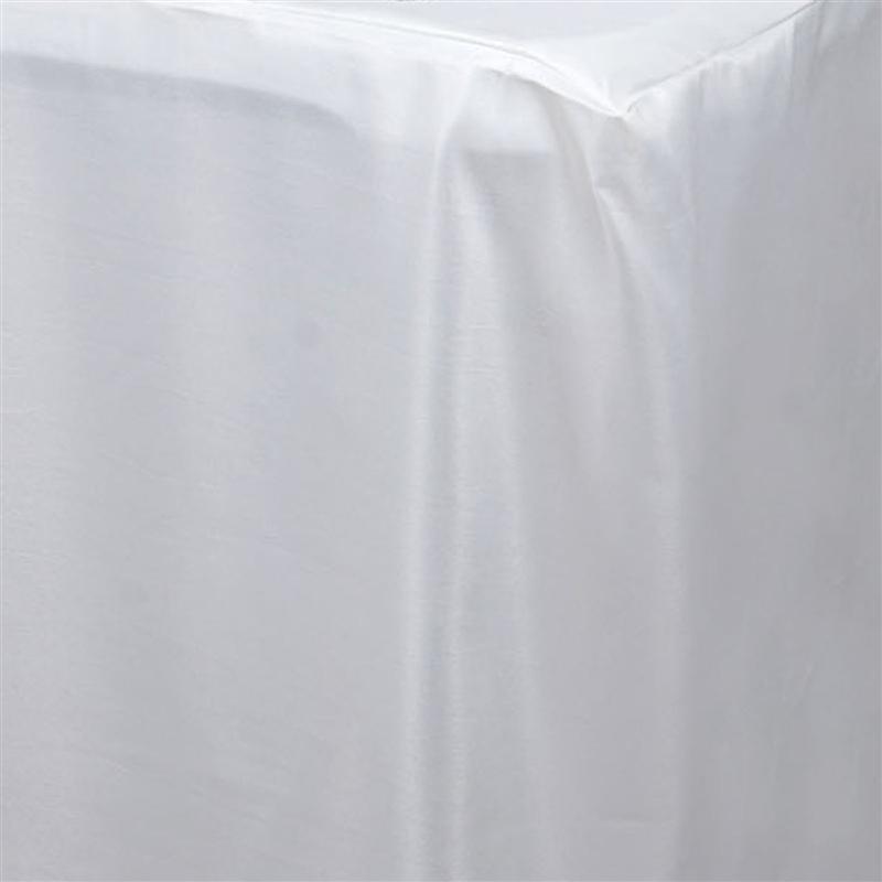 6 ft Fitted Polyester Tablecloth 72" x 30" x 30" - Ivory TAB_FIT6_IVR