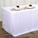 6 ft Fitted Polyester Tablecloth 72" x 30" x 30" - Ivory TAB_FIT6_IVR