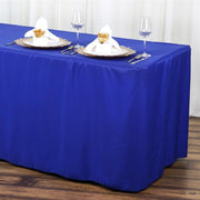 6 ft Fitted Polyester Tablecloth 72" x 30" x 30" - Royal Blue TAB_FIT6_ROY