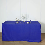 6 ft Fitted Polyester Tablecloth 72" x 30" x 30" - Royal Blue TAB_FIT6_ROY