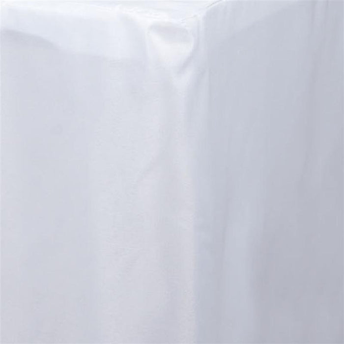 6 ft Fitted Polyester Tablecloth 72" x 30" x 30" - White TAB_FIT6_WHT