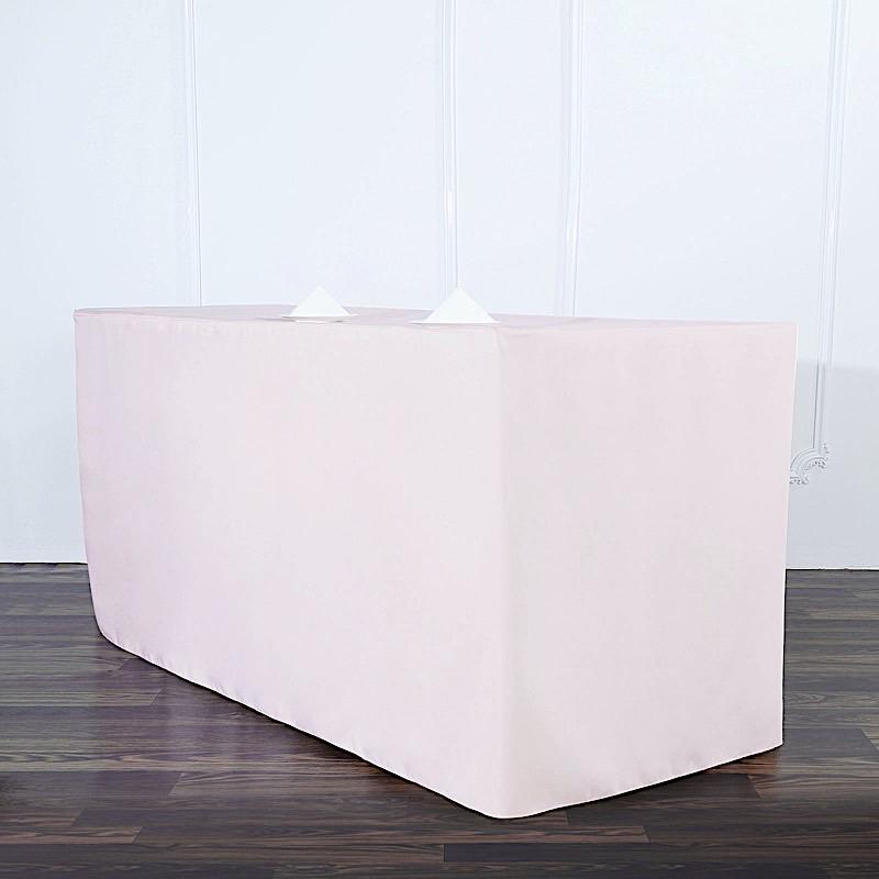 6 ft Fitted Polyester Tablecloth 72" x 30" x 30"