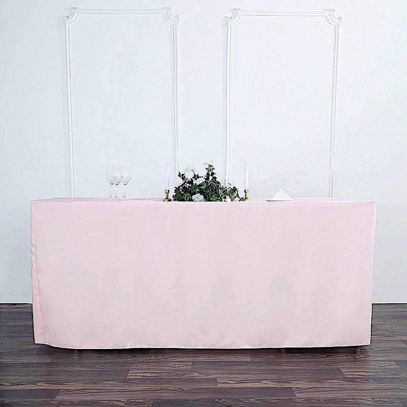 6 ft Fitted Polyester Tablecloth 72" x 30" x 30"