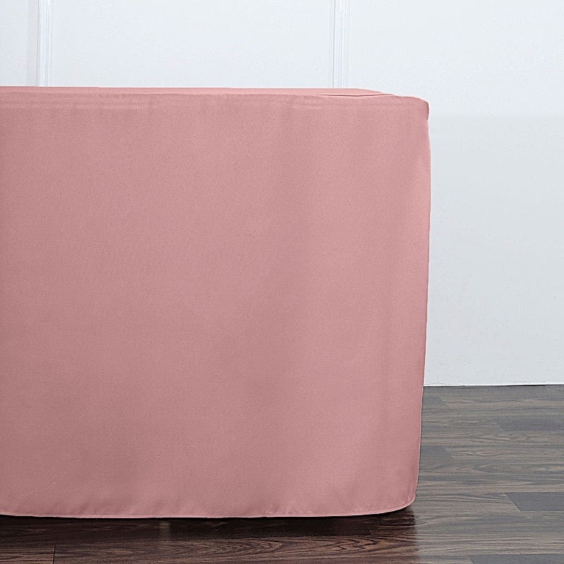 6 ft Fitted Polyester Tablecloth 72" x 30" x 30"