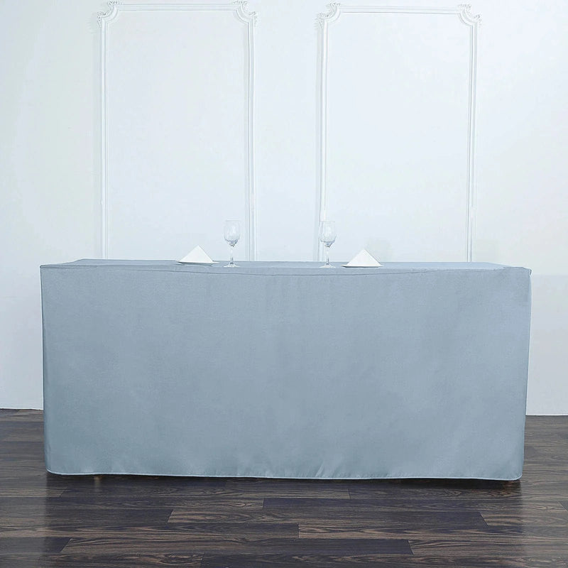 6 ft Fitted Polyester Tablecloth 72" x 30" x 30"