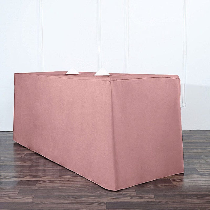 6 ft Fitted Polyester Tablecloth 72" x 30" x 30" TAB_FIT6_080