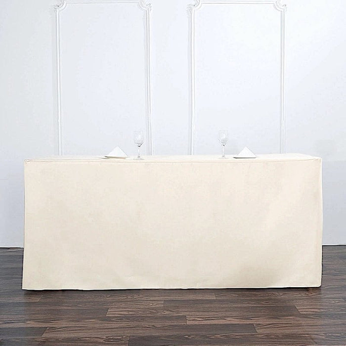 6 ft Fitted Polyester Tablecloth 72" x 30" x 30" TAB_FIT6_081