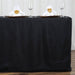 6 ft Fitted Polyester Tablecloth 72" x 30" x 30" TAB_FIT6_BLK
