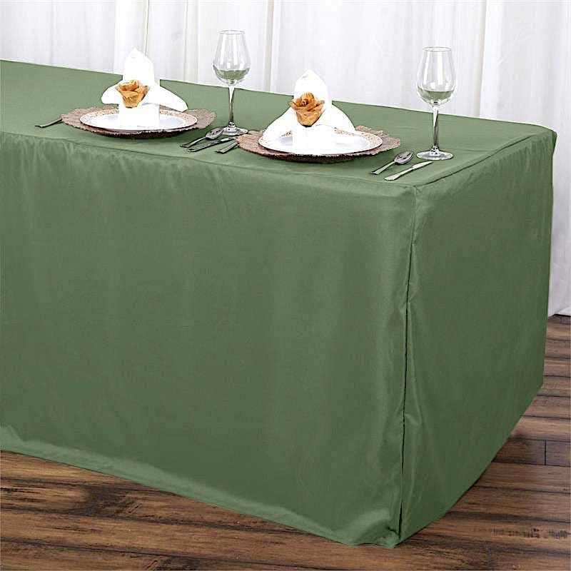 6 ft Fitted Polyester Tablecloth 72" x 30" x 30" TAB_FIT6_WILL