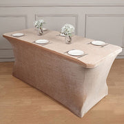 6 ft Fitted Premium Velvet Tablecloth Rectangular Table Cover