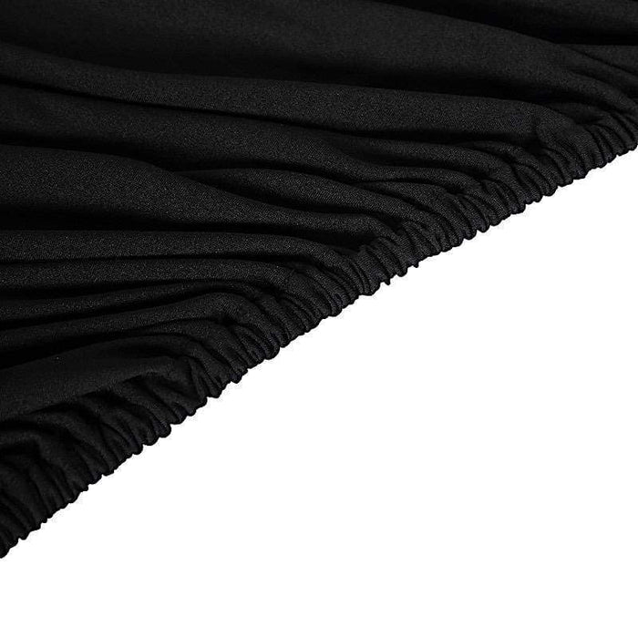 6 ft Fitted Spandex Rectangular Table Top Cover - Black TAB_REC_SPX6FT_T_BLK