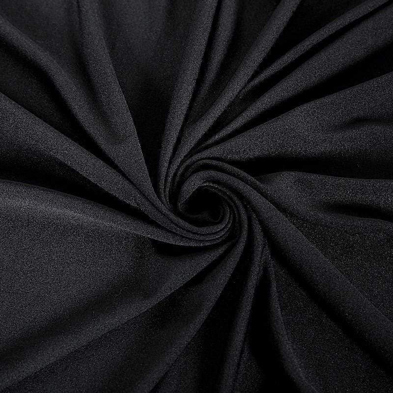 6 ft Fitted Spandex Rectangular Table Top Cover - Black TAB_REC_SPX6FT_T_BLK