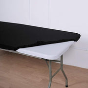 6 ft Fitted Spandex Rectangular Table Top Cover - Black TAB_REC_SPX6FT_T_BLK