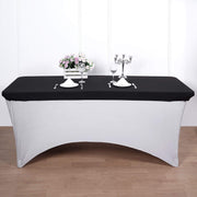 6 ft Fitted Spandex Rectangular Table Top Cover - Black TAB_REC_SPX6FT_T_BLK