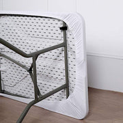 6 ft Fitted Spandex Rectangular Table Top Cover - White TAB_REC_SPX6FT_T_WHT