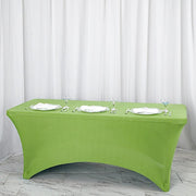 6 ft Fitted Spandex Tablecloth 72" x 30" x 30" - Apple Green TAB_REC_SPX6FT_APPL