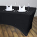 6 ft Fitted Spandex Tablecloth 72" x 30" x 30" - Black TAB_REC_SPX6FT_BLK