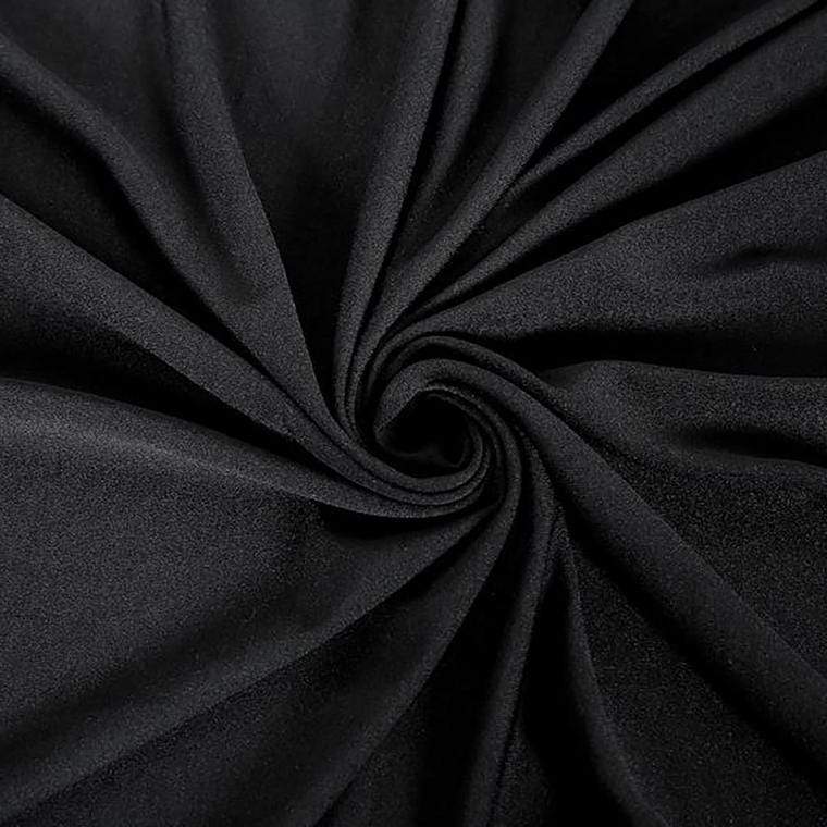 6 ft Fitted Spandex Tablecloth 72" x 30" x 30" - Black TAB_REC_SPX6FT_BLK