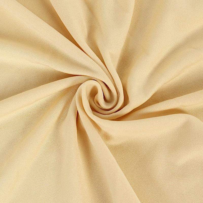 6 ft Fitted Spandex Tablecloth 72" x 30" x 30" - - Champagne TAB_REC_SPX6FT_CHMP