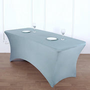 6 ft Fitted Spandex Tablecloth 72" x 30" x 30" - Dusty Blue TAB_REC_SPX6FT_086