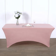 6 ft Fitted Spandex Tablecloth 72" x 30" x 30" - Dusty Rose TAB_REC_SPX6FT_080