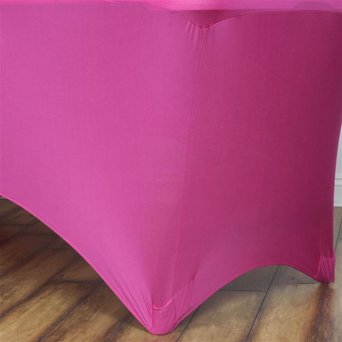 6 ft Fitted Spandex Tablecloth 72" x 30" x 30" - Fuchsia TAB_REC_SPX6FT_FUSH
